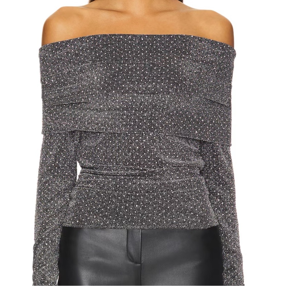 LNA Liya Fold Over Rhinestone Top New With Tags Large